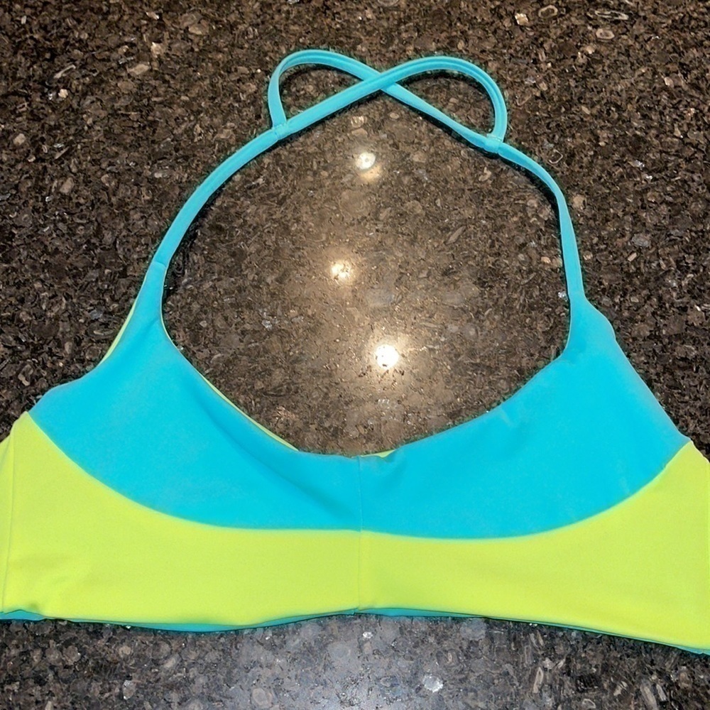 NWT Imsy Two Tone Reversible Halter Bikini Swim Top - Picture 6 of 7